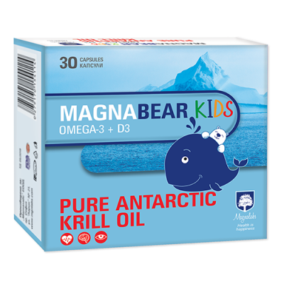 МАГНАБЕЪР КИДС Масло от крил х 30 капсули МАГНАЛАБС | Magnalabs Magnabear Kids