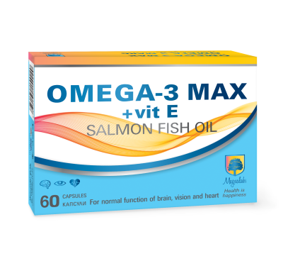 Омега 3 МАКС + Витамин Е х 60 капсули МАГНАЛАБС | Magnalabs Omega MAX + Vitamin E