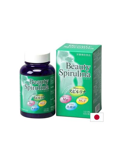 Японска спирулина + пробиотици и магнезий х 550 таблетки JAPAN ALGAE | Beauty Spirulina