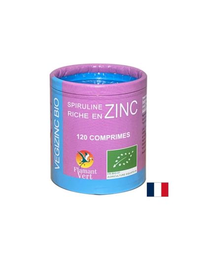 Цинк био от спирулина 3 мг х 120 таблетки FLAMANT VERT | Spirulina Zinc