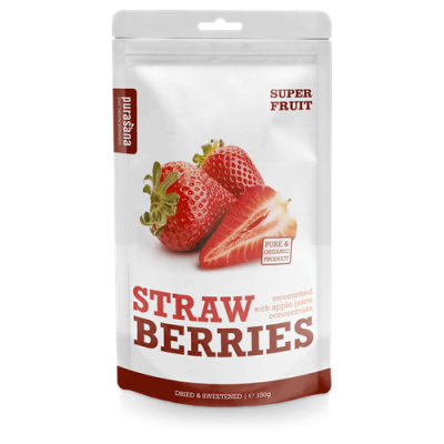 Ягода сушени плодове БИО х 150 гр PURASANA | Organic Dried Strawberries
