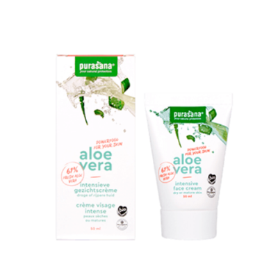 Био крем за лице за интензивна грижа с АЛОЕ ВЕРА х 50 мл PURASANA | Aloe Vera Face Cream Organic