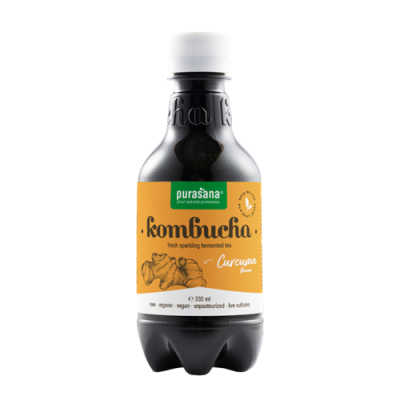 КОМБУЧА Био напитка + куркума х 330 мл PURASANA | Kombucha Organic Drink