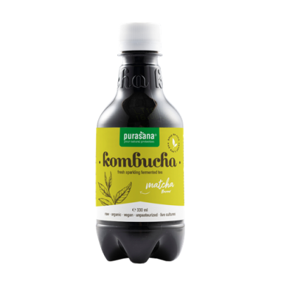 КОМБУЧА Био напитка + матча х 330 мл PURASANA | Kombucha Organic Drink