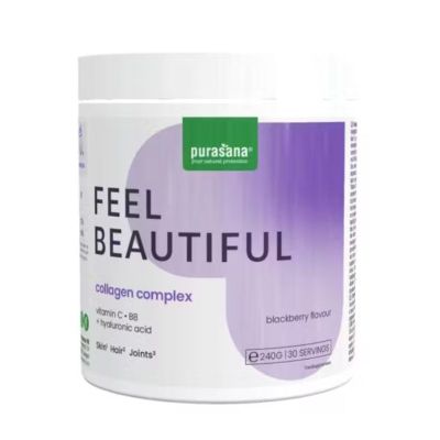 Колаген Комплекс - Чувствайте се красиви х 240 гр с вкус на къпина PURASANA