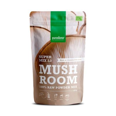 Смес от сурови лечебни гъби БИО х 250 гр PURASANA | Raw Mushroom Mix