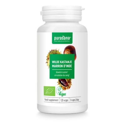 Конски кестен БИО екстракт 240 мг х 120 капсули PURASANA | Horse Chestnut Organic