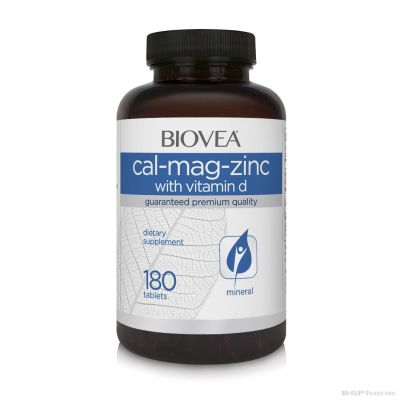  Калций + Магнезий + Цинк + Витамин Д3 х 180 таблетки Biovea | Cal-Mag-Zinc + Vitamin D