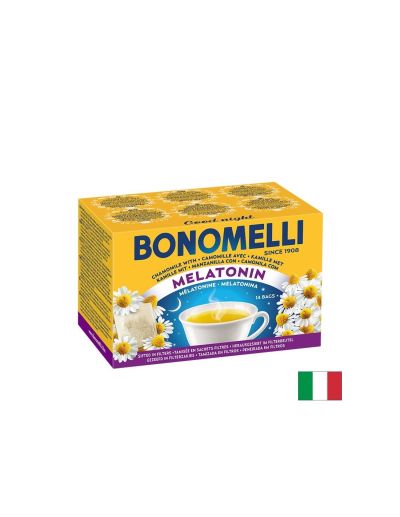 Чай лайка, мелатонин и магнезий х 14 филтърни пакетчета BONOMELLI | Chamomile, melatonin & magnesium tea