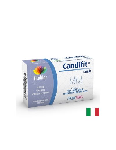 Пробиотици + билки за чревен и вагинален баланс х 24 капсули FITOBIOS | Candifit ®