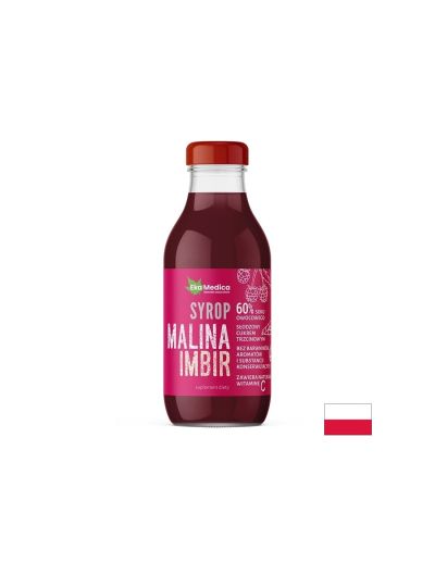 Малина + Джинджифил + Ацерола сироп за храносмилане и имунитет х 300 мл Ekamedica