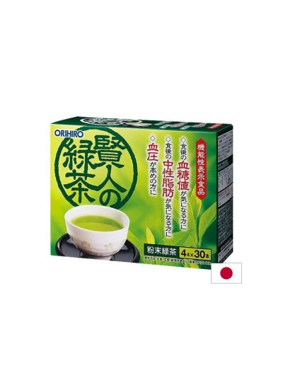 Зелен чай + матча, фибри и ГАБА х 30 сашета Orihiro | Green tea, Matcha, Fibres % GABA