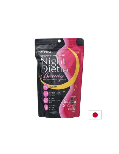 Японски вечерен чай с колаген за отслабване и красотата х 16 пакетчета Orihiro | Night diet Tea & Collagen