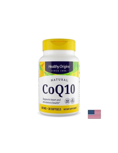 Коензим Q10 Убиквинон 100 мг х 30 капсули Healthy Origins | Coenzyme Q10