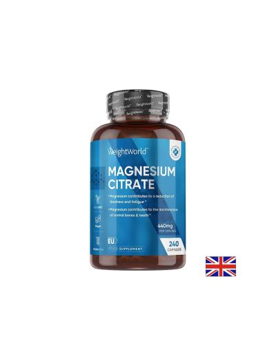 Магнезий цитрат 222 мг х 240 капсули Weight World | Magnesium citrate