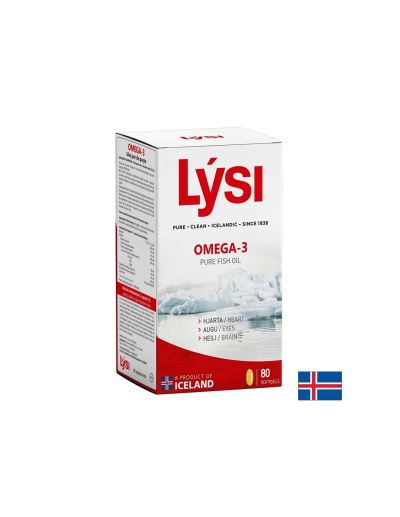 Омега 3 Рибено масло 500 мг х 80 капсули LYSI