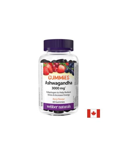 Ашваганда 200 мг х 60 желирани таблетки Webber Naturals | Ashwagandha Gummies
