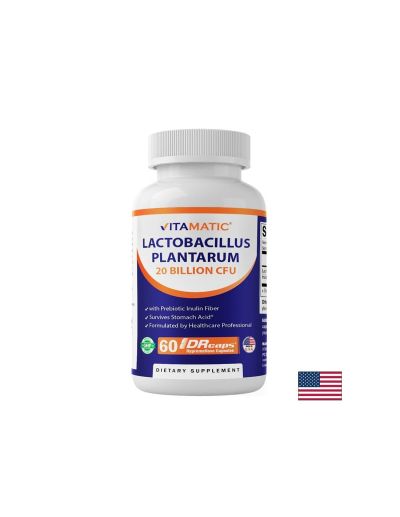 Лактобацилус плантарум 20 млрд CFU + инулин симбитик SR х 60 капсули VITAMATIC | Lactobacillus Plantarum