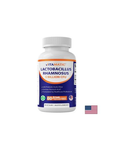Лактобацилус рамнозус 5 млрд CFU + инулин симбиотик х 60 капсули SR VITAMATIC | Lactobacillus Rhamnosus