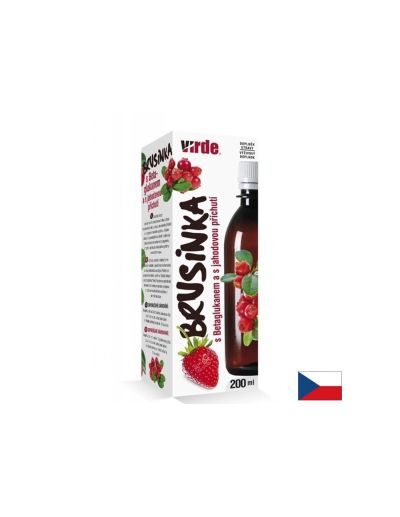Червена боровинка сироп + бета глюкани от рейши х 200 мл VIRDE | Cranberry & Beta Glucans
