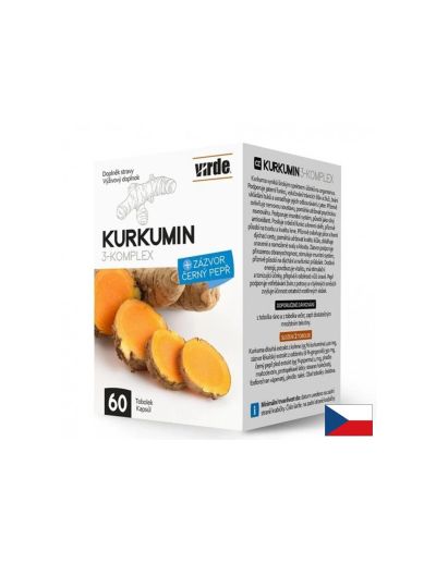 Куркумин 400 мг + Джинджифил 350 мг + Черен пипер екстракт х 60 капсули VIRDE