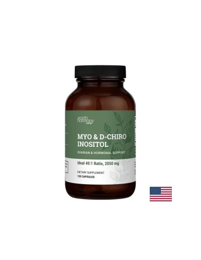 Мио-инозитол 2000 мг + Д-хиро-инозитол 50 мг х 120 капсули Earth Harmony | Myo- and Chiro Inositol