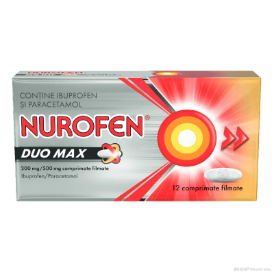 НУРОФЕН ДУО МАКС 200/500 мг х 12 таблетки | NUROFEN DUO MAX Reckitt Benckiser Healthcare