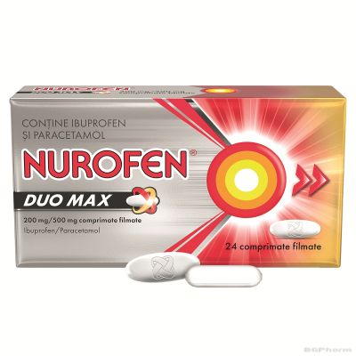 НУРОФЕН ДУО МАКС 200/500 мг х 24 таблетки | NUROFEN DUO MAX Reckitt Benckiser Healthcare