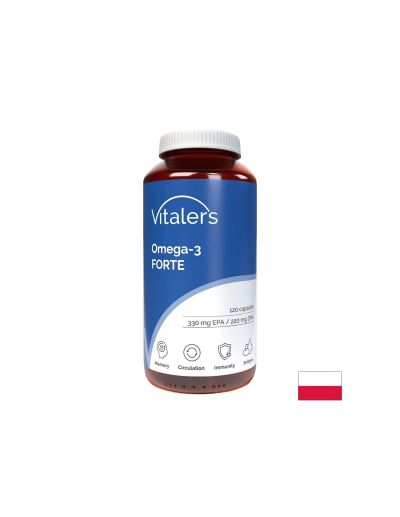 Омега 3 Форте 1000 мг + витамин Е х 120 капсули Vitaler's | Omega 3 Forte