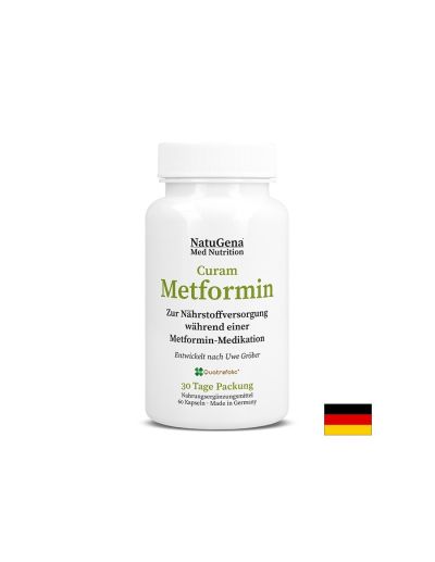 CuramMetformin Витамини и минерали при диабет и висока кръвна захар x 60 капсули NATUGENA