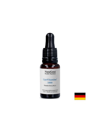 LipoVitamine ® 1000 Липозомни витамини А, Д3, Е + К2 на капки х 15 мл NATUGENA