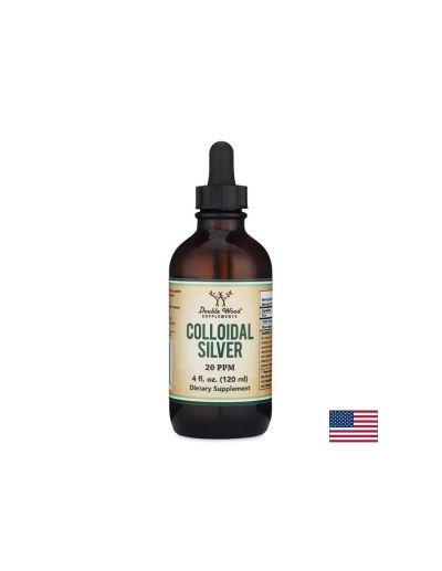 Колоидно сребро 20 PPM разтвор х 120 мл Double Wood | Colloidal Silver
