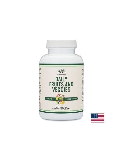 Екстракти от плодове и зеленчуци - бустер за имунитета х 180 капсули Double Wood | Daily Fruits & Veggies