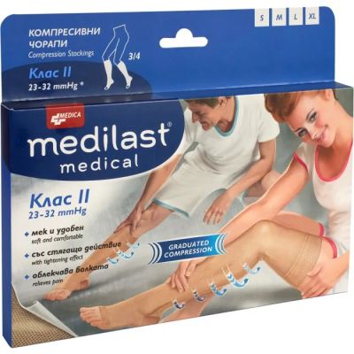 Чорап за разширени вени МЕДИЛАСТ 3/4, II компресия МЕДИКА | MEDICA 