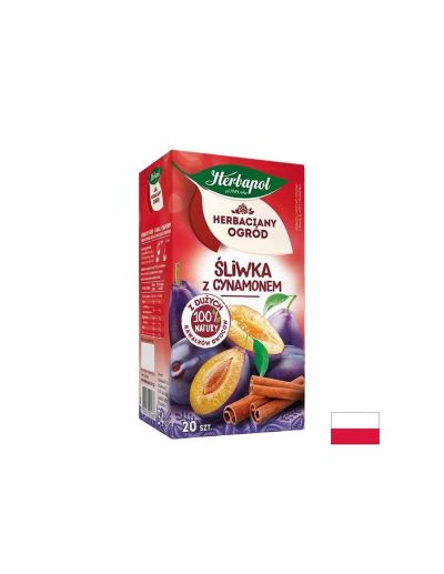 Чай слива и канела х 20 филтъра HERBAPOL | Cinnamon & Plum tea