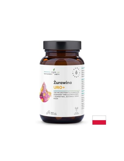 Червена боровинка + Коприва + Ехинацея х 60 капсули Aura Herbals | Cranberry, Nettle & Echinacea
