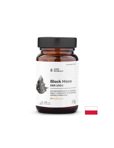 Черна мака екстракт 100 мг х 60 капсули Aura Herbals | Black maca