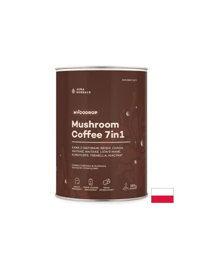 Разтворимо кафе с екстракти от гъби 7 в 1 х 250 гр Aura Herbals