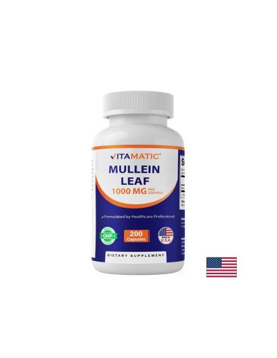 Лопен лист екстракт 333 мг х 200 капсули VITAMATIC | Mullein Leaf