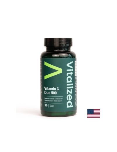 Витамин Ц 500 мг + биофланоноиди х 90 капсули VITALIZED | Vitamin C Duo