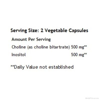 ХОЛИН + ИНОЗИТОЛ 250/250мг х 50 капсули СОЛГАР | CHOLINE/INOSITOL SOLGAR