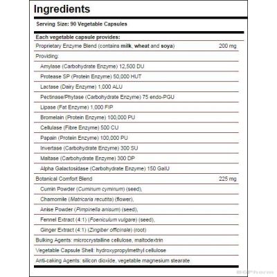 КОМФОРТНА ЗОНА Храносмилателни ензими + билки х 90 таблетки СОЛГАР | Comfort Zone Digestive Complex SOLGAR