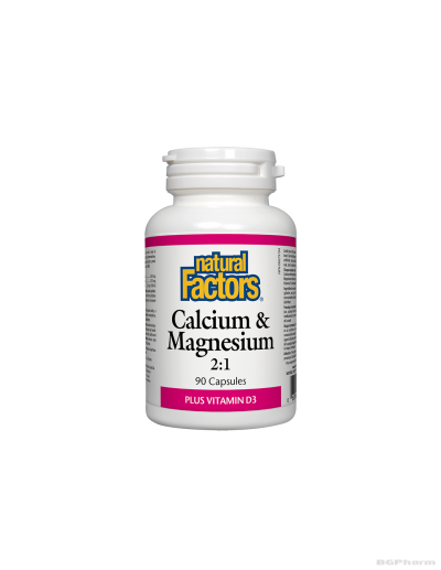 Калций Магнезий + Витамин Д3 х 90 капсули Natural Factors | Calcium, Magnesium Vitamin D3