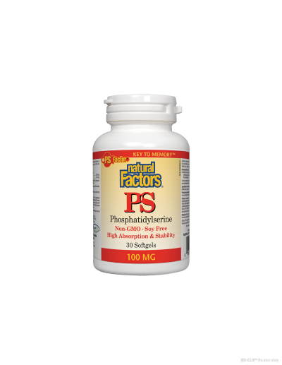 ФосфатидилСерин 100мг х 30 капсули Natural Factors | PS Phosphatidylserine