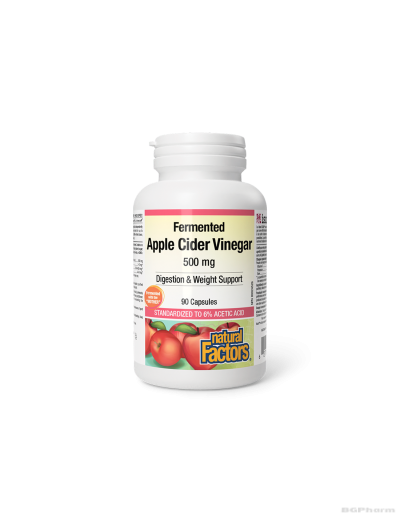Ябълков оцет 500мг х 90 капсули Natural Factors | Apple Cider Vinegar