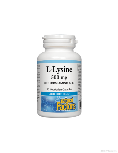 Л-Лизин 500 мг х 90 капсули Natural Factors | L-Lysine