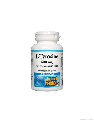 Л-Тирозин 500мг х 60 капсули Natural Factors | L-Tyrosine