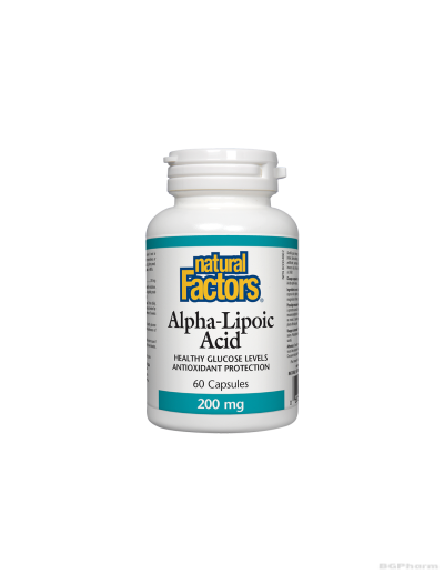 Алфа-липоева киселина 200мг x 60 капсули Natural Factors | Alpha-Lipoic Acid