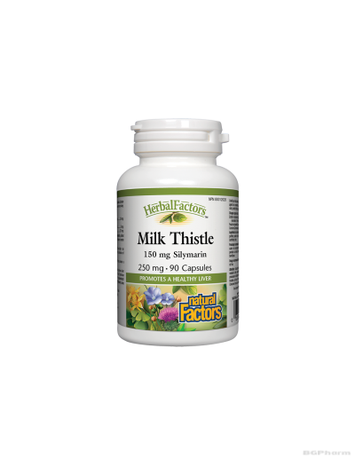 Бял трън (Млечен бодил) 250мг х 90 капсули Natural Factors | Milk thistle