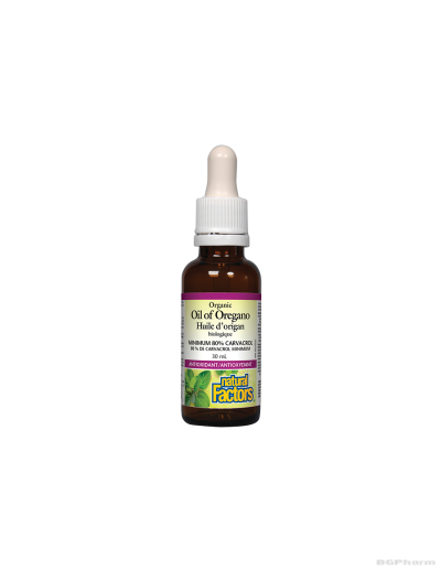 Риган масло 30мг, 187 дози х 30мл Natural Factors | Oil of Oregano Organic